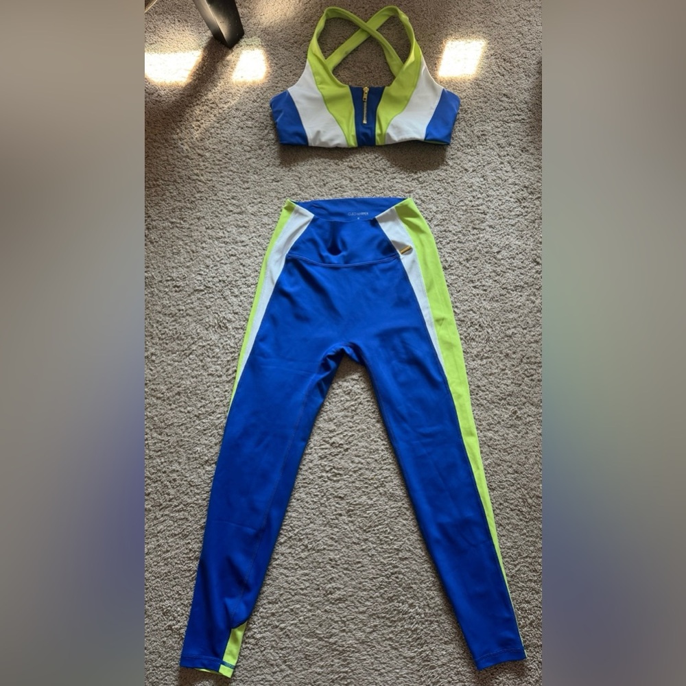 Cleo Harper Vibrant Blue and Green Activewear Set